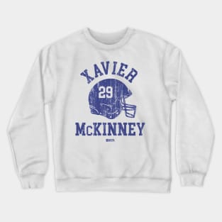 Xavier McKinney New York G Helmet Font Crewneck Sweatshirt